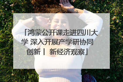鸿蒙公开课走进四川大学 深入开展产学研协同创新丨 新经济观察