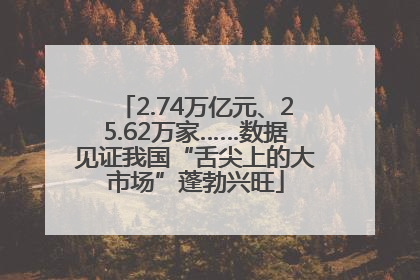 2.74万亿元、25.62万家……数据见证我国“舌尖上的大市场”蓬勃兴旺