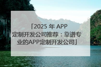2025 年 APP 定制开发公司推荐：靠谱专业的APP定制开发公司