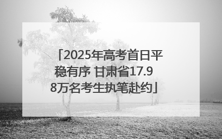 2025年高考首日平稳有序 甘肃省17.98万名考生执笔赴约