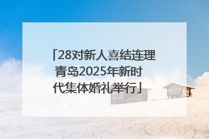 28对新人喜结连理 青岛2025年新时代集体婚礼举行