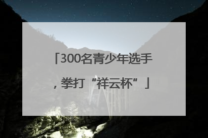 300名青少年选手，拳打“祥云杯”
