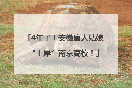 4年了！安徽盲人姑娘“上岸”南京高校！