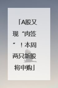 A股又现“肉签”！本周两只新股将申购