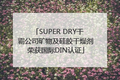 SUPER DRY干霸公司矿物及硅胶干燥剂荣获国际DIN认证